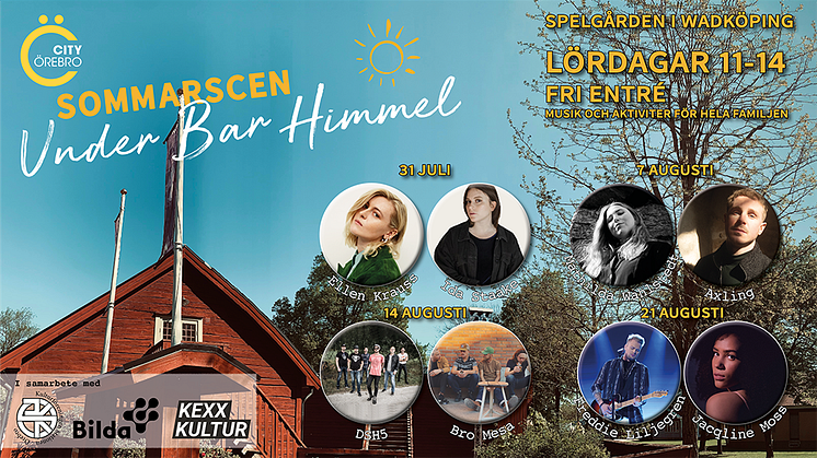 Line Up Sommarscen Under Bar Himmel