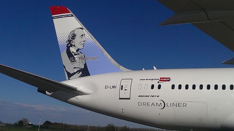 H.C. Andersen på Norwegians Dreamliner