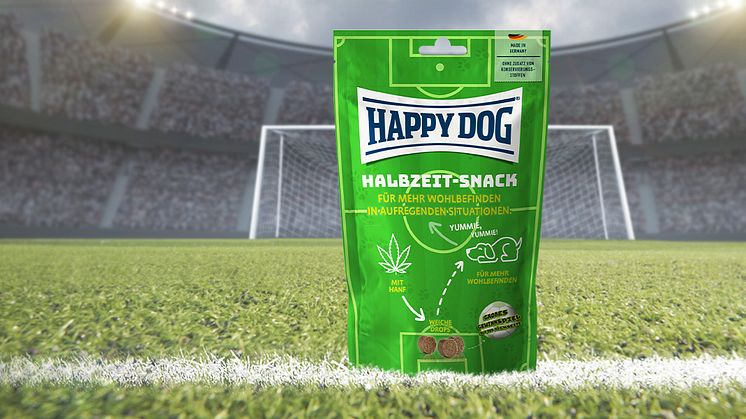 Sitz - Platz - Anpfiff: Happy Dog Halbzeit-Snacks - zum Ausgleich aufregender (Spiel)Momente