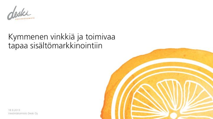 Sisältömarkkinointi viestinnässä