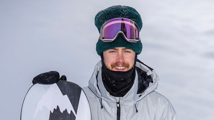 Niklas Mattsson redo för Slopestylefinal i Laax Open