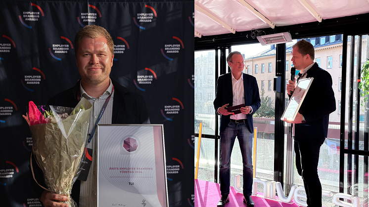 – Att vinna Årets Employer Branding-företag uttrycker verkligen det fantastiska arbete som teamen på TUI har gjort, säger Marc Göranson-Svare, HR-chef på TUI i Norden.