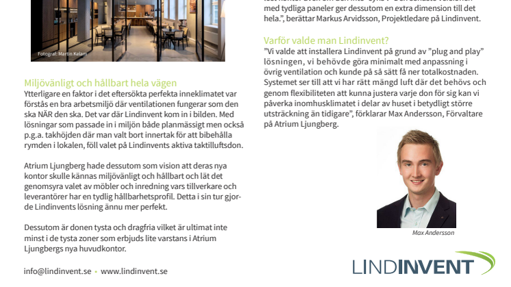 Lindinvent – en del av Sveriges snyggaste kontor!