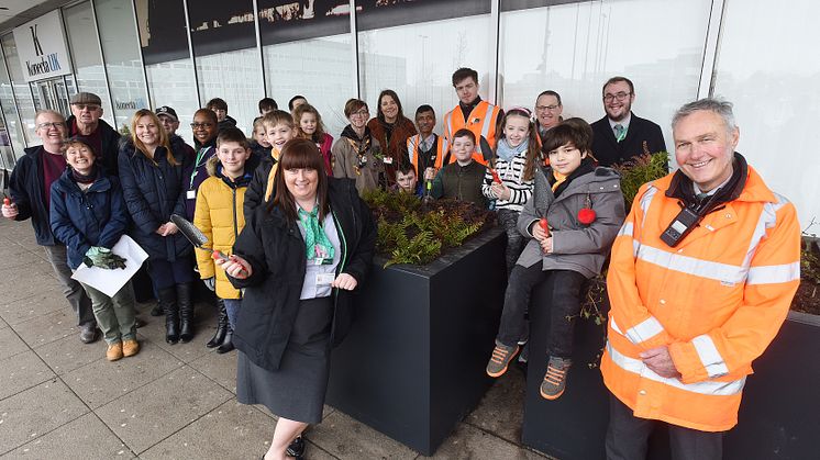 Milton Keynes station planters