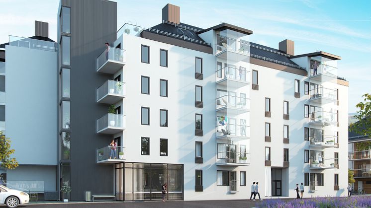 Kvarteret Startbanan, nybyggda prissänkta lägenheter i Södra Ladugårdsängen