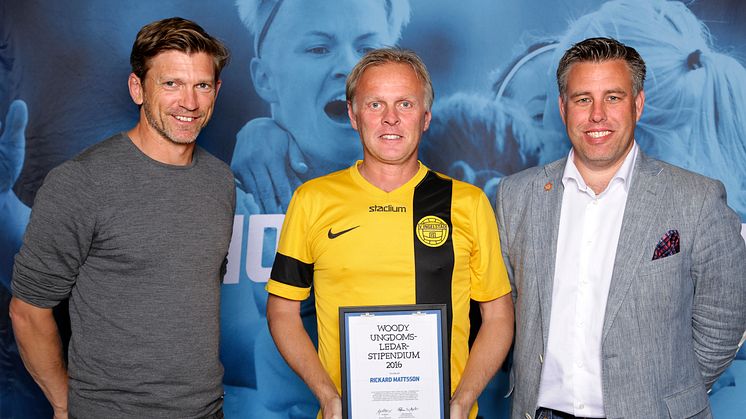 Rickard Mattsson, V. Ingelstads IS. Här tillsammans med Jesper Blomqvist och Mikael Tykesson.