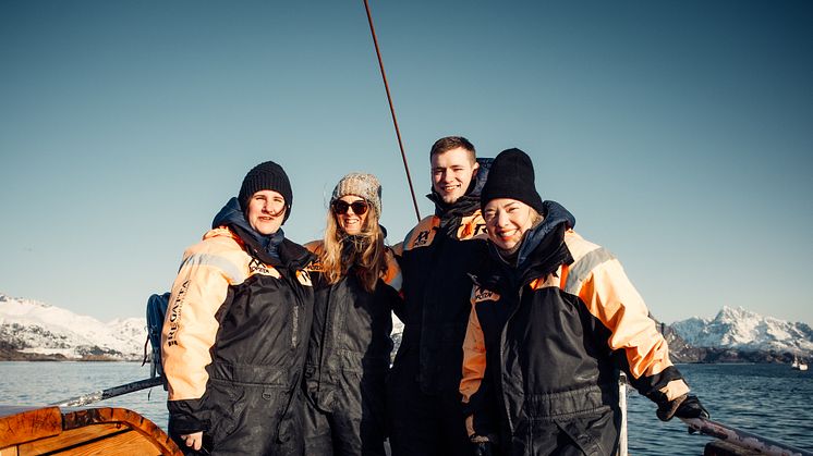 NSC trip to Norway L2R Bojana Dos Santos of Norwegian Seafood Council, Genna Ash Brown of Dine Out Magazine,Sam Dixon of Northcote and Victoria Braathen UK Director NSC_photo credit Norwegian Seafood Council_Kristoffer Lorentzen