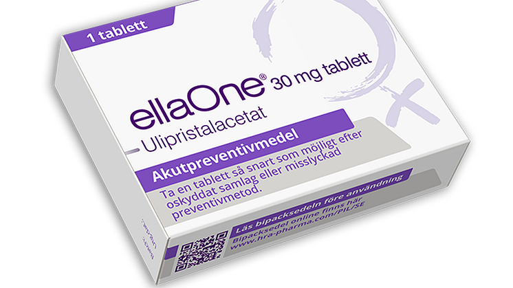Akutpreventivmedlet ellaOne® nu receptfritt på svenska apotek