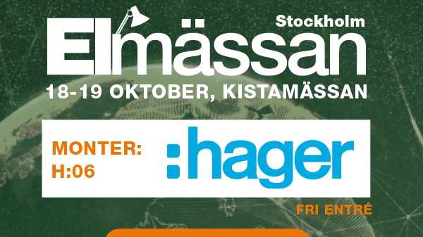 Hager på easyfair Elmässa i Kista, 18-19 oktober