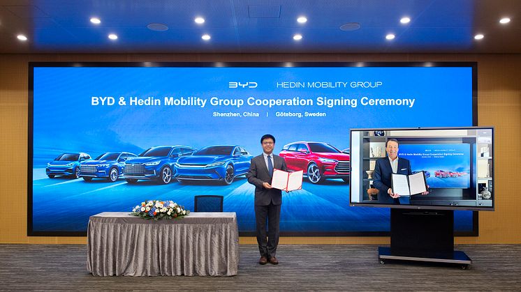 Hedin Mobility Group wird Partner des weltweit führenden EV-Hersteller BYD