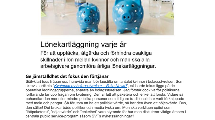 Faktagranska debatten om jämställdhet