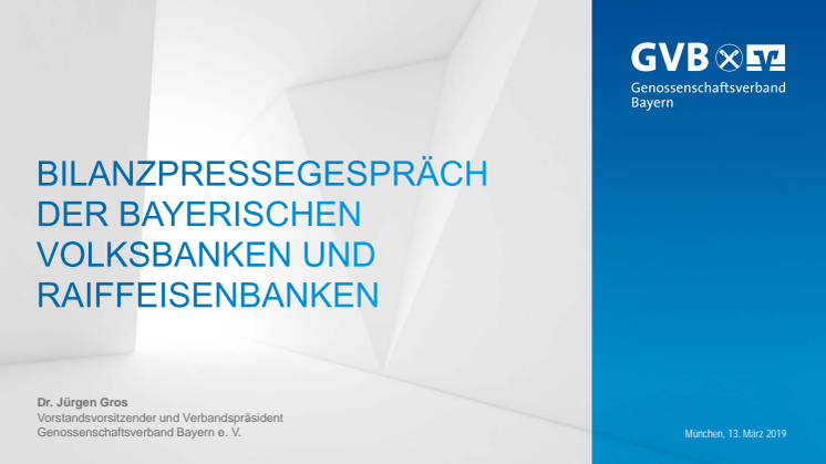 Präsentation Pressegespräch Bayerische Volksbanken und Raiffeisenbanken