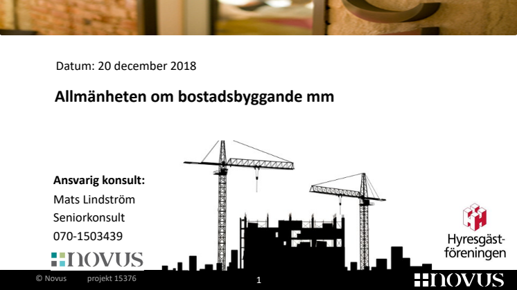 Presentation av Novus-undersökningen