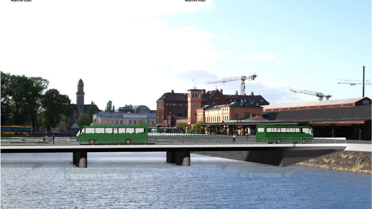 Bussbron vid Malmö Centralstation tar form 