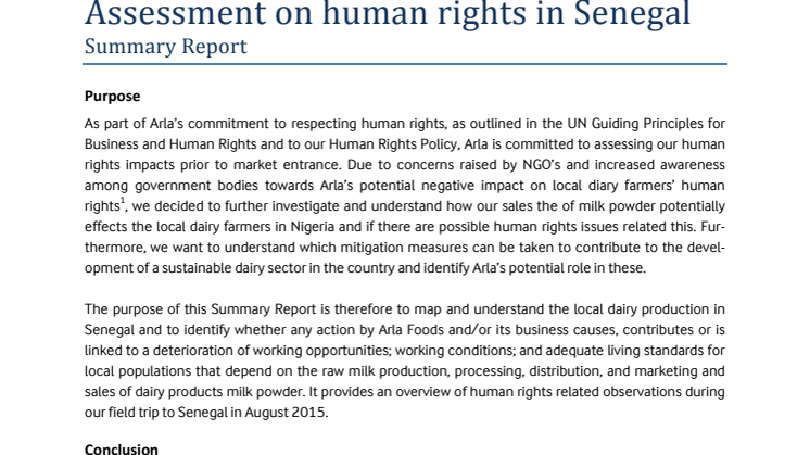 Undersøgelse af menneskerettigheder i Senegal