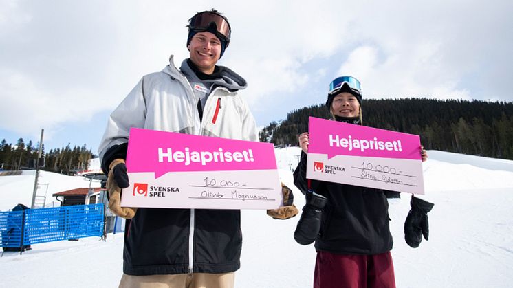 Stina Sjögren och Oliwer Magnusson SM-vinnare i halfpipe