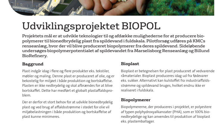 BIOPOL – produktion af biopolymer fra spildevand