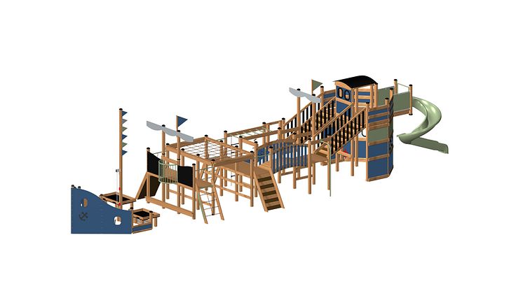 Nu byggs en strandnära lekplats på Östra stranden 