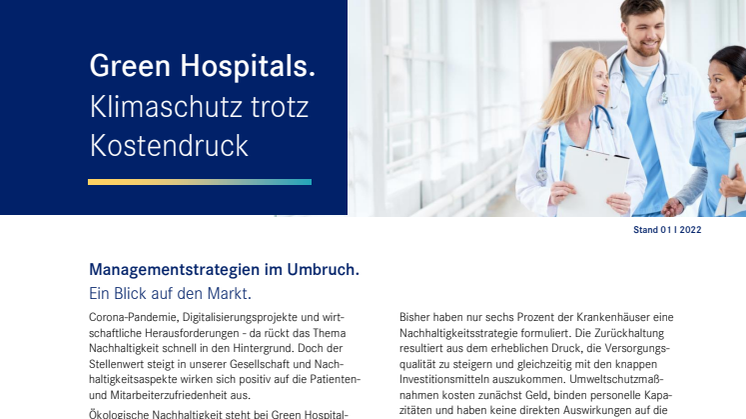 Green Hospitals: Klimaschutz trotz Kostendruck