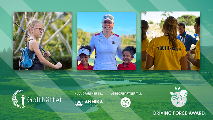 Golfhäftet instiftar Driving Force Award för att hylla eldsjälar inom juniorgolfen