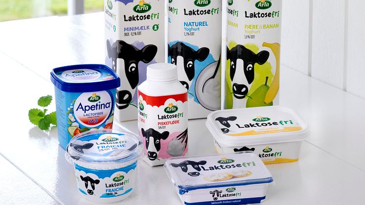 Arlas laktosefri familie består nu af otte produkter