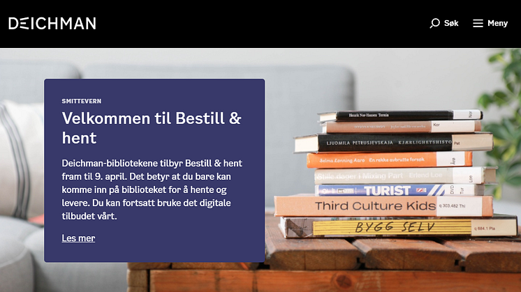 På deichman.no er det enkelt å bestille bøker man vil låne. Foto: Eirik Hjeldnes Kjellsen / Deichman