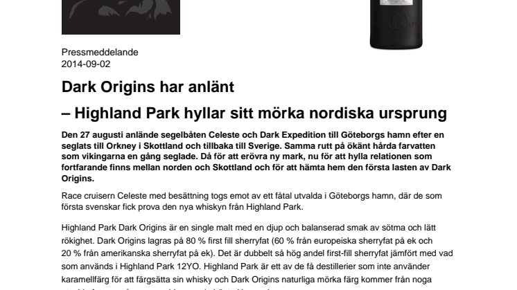 Dark Origins har anlänt – Highland Park hyllar sitt mörka nordiska ursprung 