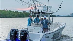 ACR offshore spokesperson George Poveromo and his 28ft fishing boat	