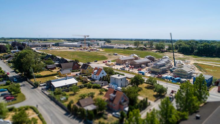 Det nya bostadsområdet som växer upp i Hammar bidrar till rekordsiffrorna, men bostadsbyggen pågår även på många andra håll i kommunen. Foto: Kristianstads kommun
