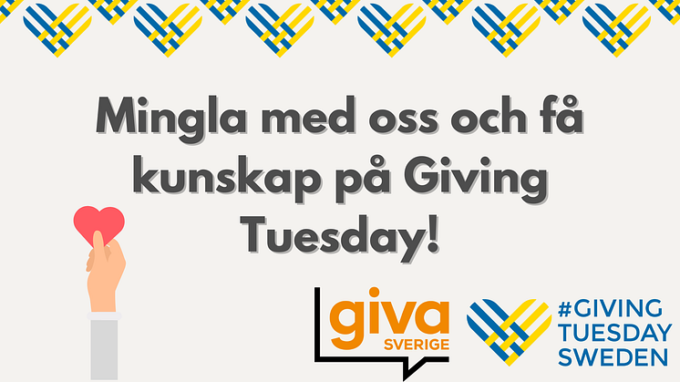 Mingla och få kunskap på Giving Tuesday - 29 november!