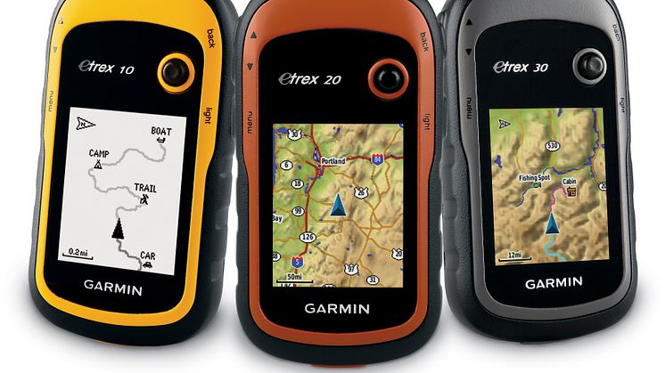 Garmin presenterar en ny eTrex-serie med små handburna navigatorer