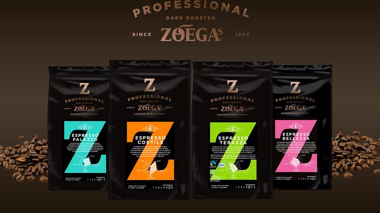 Zoégas Espresso sortiment med överskådlig design