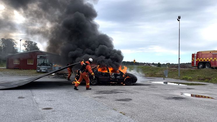 KGK och Umeå Räddningstjänst har testat Bridgehills brandfiltar – säkert, klimatvänligt och resurseffektivt