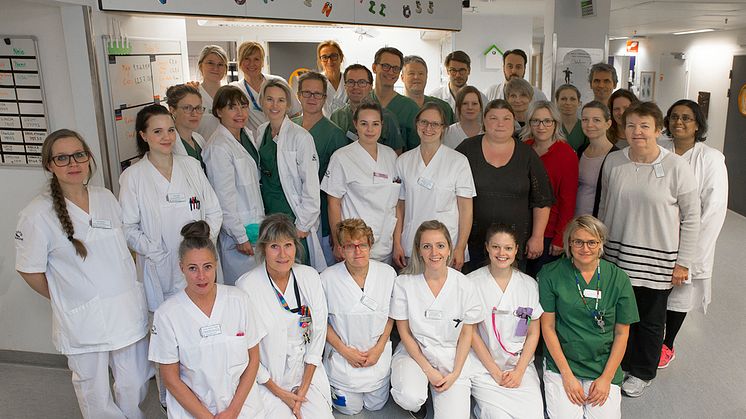 Medarbetare på avdelning, mottagning och operation inom barnkirurgin på SUS. FOTO: Roger Lundholm