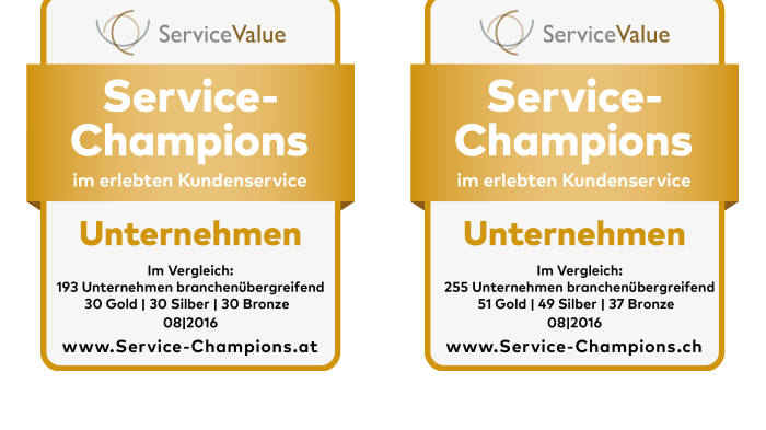 Service-Champions in Österreich und der Schweiz gekürt