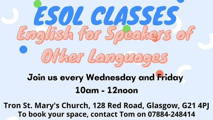 ESOL Classes at Tron St Mary's Church 