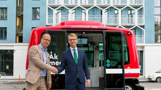 Järfälla är den kommun i Sverige som förbättrat sitt arbete med hållbara transporter allra mest under 2017. Pressbild från Järfälla kommun: Världens mest moderna stadstrafik presenterades i Barkarbystaden.