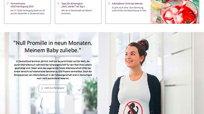 Neuer Internetauftritt für die Aufklärungskampagne "Mein Kind will keinen Alkohol"