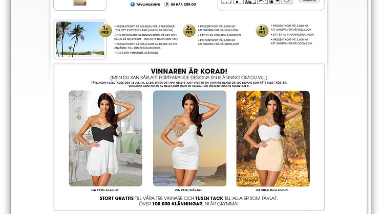 Nelly.com viral tävling – Design Your Dress