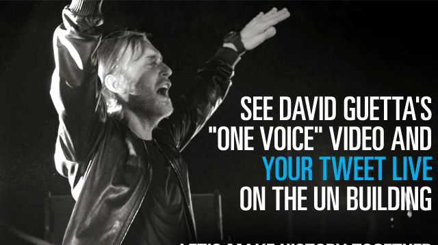 PREMIÄR AV NYA DAVID GUETTA VIDEON PÅ FN BYGGNADEN