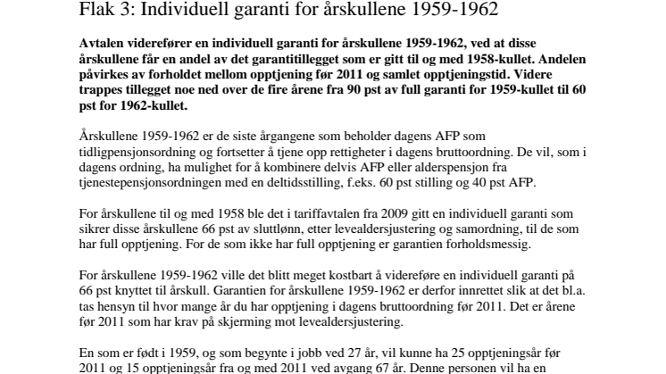Flak avtale OfTP - individuell garanti 1959-62  notat 3