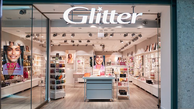 Glitter öppnar i Liljeholmstorget Galleria