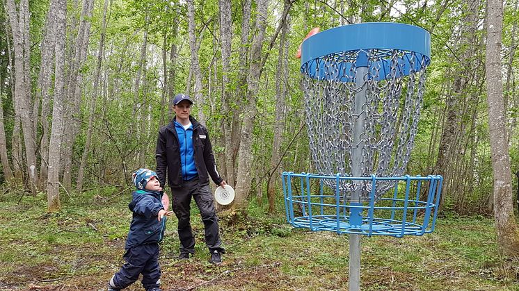 Invigning av Mockfjärds discgolfbana