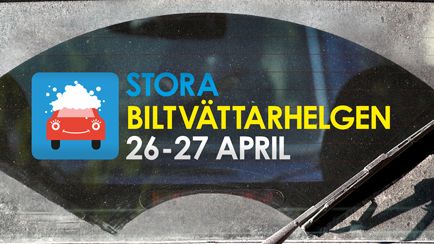 Stora Biltvättarhelgen 26-27 april - tvätta bilen miljövänligt