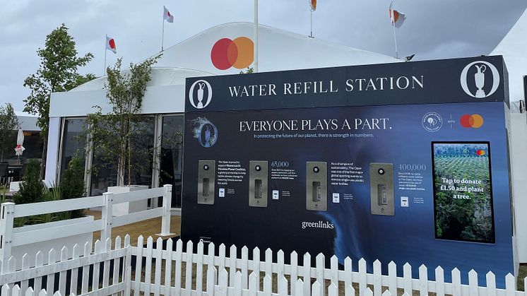 Bluewaters innovativa vattenstation på plats vid den British Open 2023 