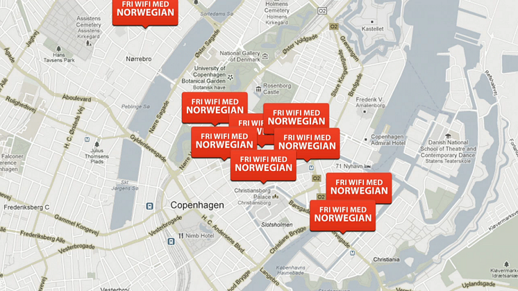 I oktober tilbyder københavnske cafeer ”fri WiFi med Norwegian”