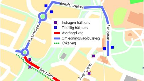 Storgatan över Tvärån tillfälligt avstängd 19 augusti - 29 september