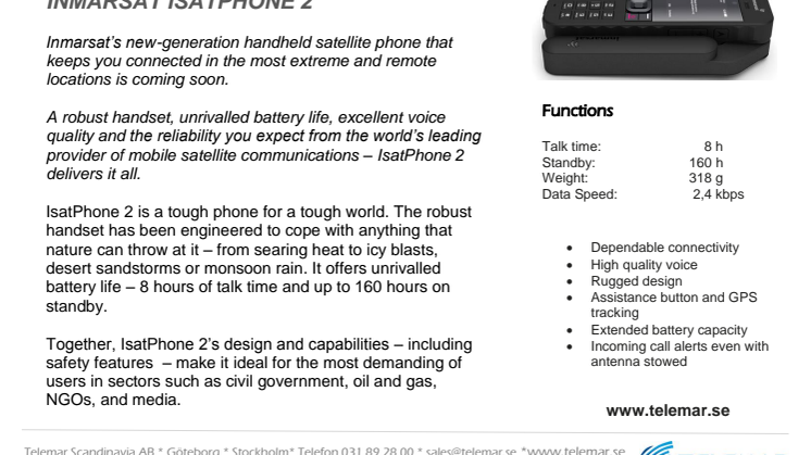 Satellittelefon IsatPhone 2