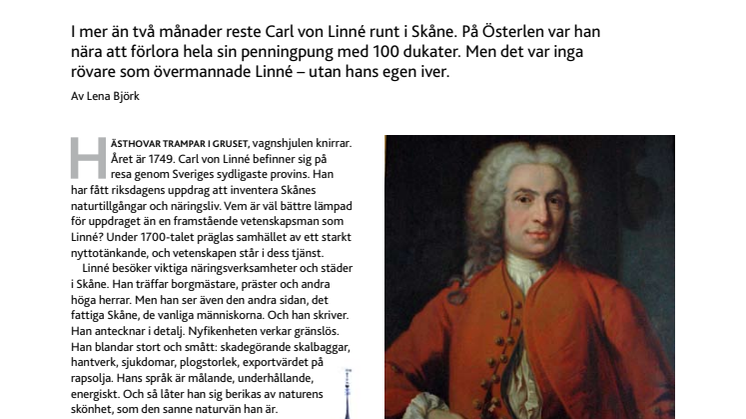 Carl von Linné i Skåne