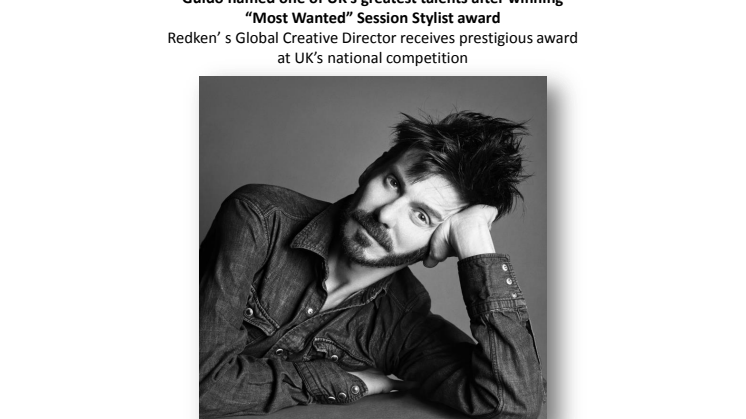 Guido named one of UK’s greatest talents after winning “Most Wanted” Session Stylist award!
